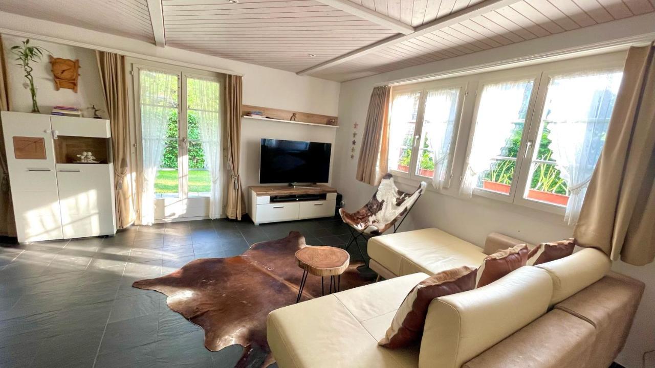 The Swiss Paradise 2 Apartment With Garden, Whirlpool, And Mountain Panorama Wirzweli Exterior photo